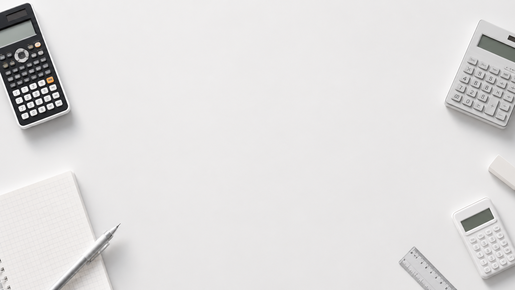 Calculator workspace background showing modern digital tools